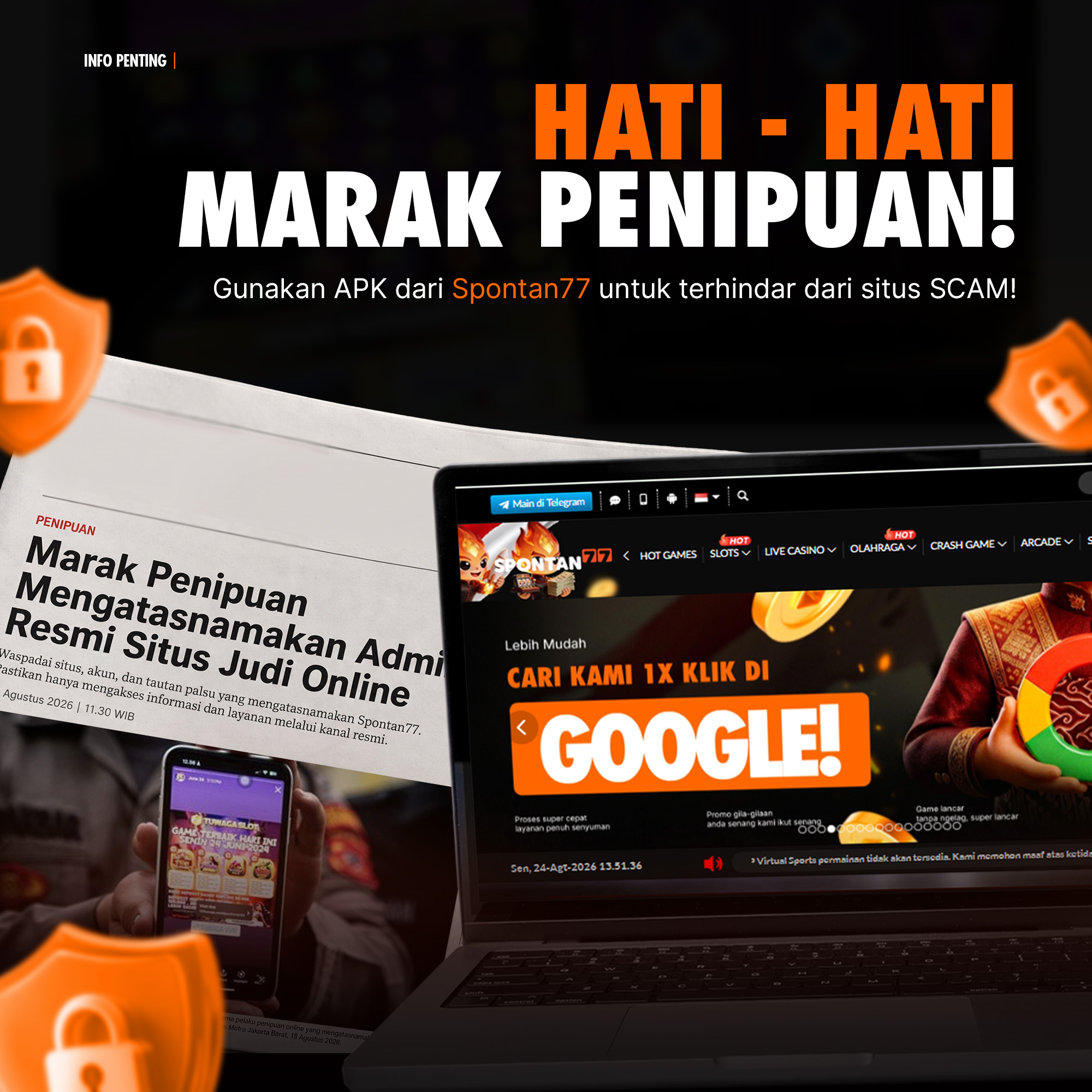 Waspada Penipuan SPONTAN77